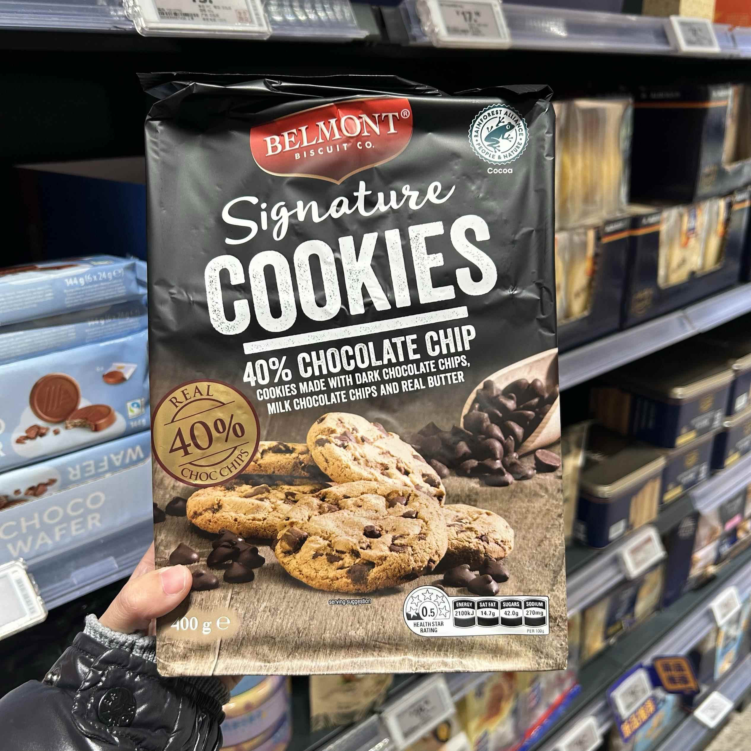 ALDI奥乐齐代购荷兰进口BELMONT BISCUIT巧克力味曲奇饼干400g