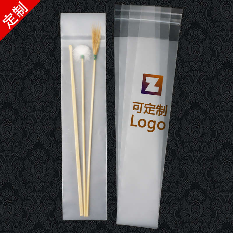 采耳工具包装袋定制印刷logo图案一次性耳勺马尾棒毛毛自封袋定做