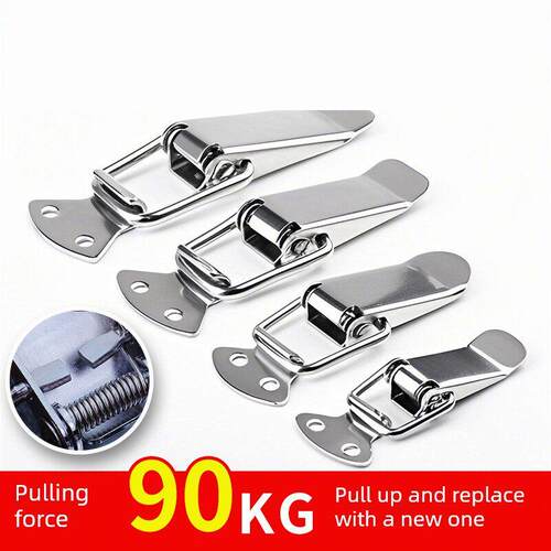 不锈钢鸭嘴扣快速锁木盒锁扣铁盒拉扣工具盒弹簧扣支架