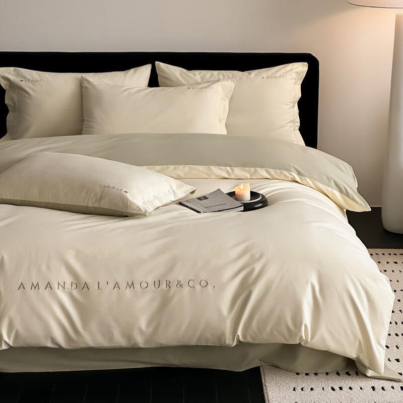 【折扣价】2025秋冬轻奢风100S长绒棉纯棉磨毛四件套全棉加厚床单