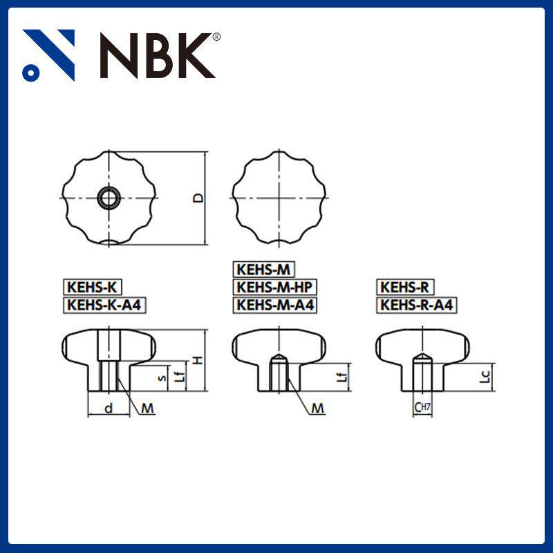 NBK KEHS-K不锈钢握把旋钮 多角形内螺纹耐腐蚀性优 机械零配件数