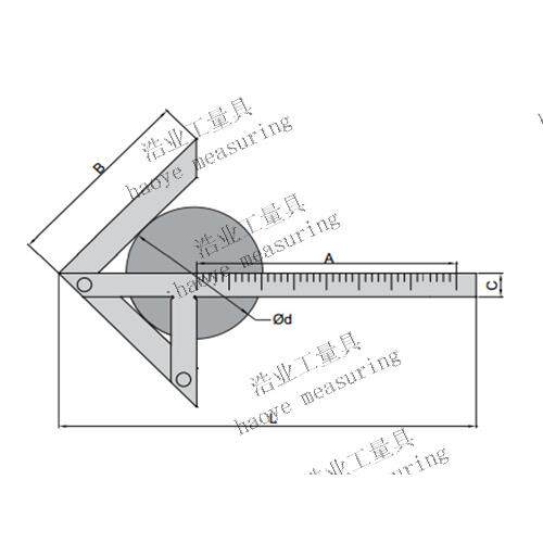 中心规 定中心规 中心划线规 中心划规 规格 100x70 DIN875