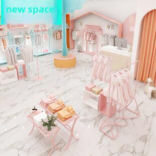 店展示架儿童陈列道具服装 修风格 店挂衣架包架女装 装 货架童装 童装