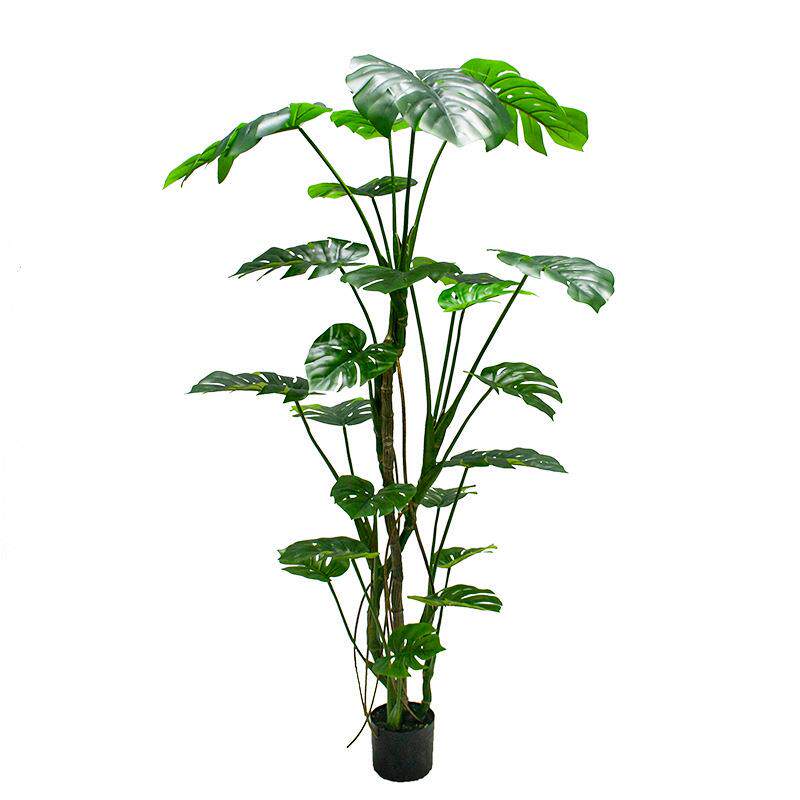 北欧仿真龟背植物龟背叶盆栽大叶装饰ins风龟背竹落地绿植摆件