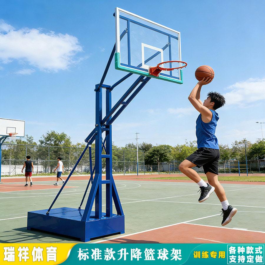 学校体育馆篮球框篮球馆成人标准可升降式青少年家用练习篮球架