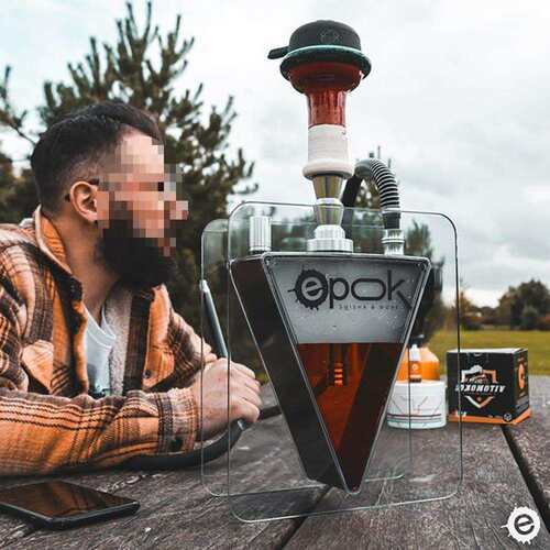 法国EPOK SHIHA 亚克力带灯双管Hookah