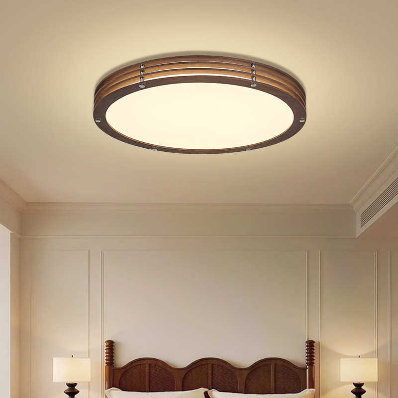 北美黑胡桃木吸顶灯新中式客厅灯2025新款LED客厅主灯卧室灯8713,家装灯饰光源,智能吸顶灯,淘宝优惠券,粉丝福利购,淘宝优惠卷