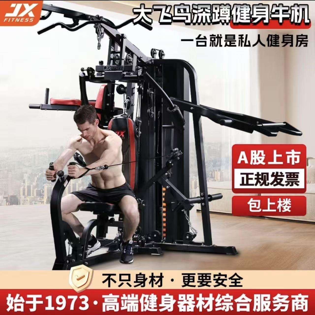 军霞(JUNXIA)DZ06综合训练器三人站可折叠力量器械多功能套装