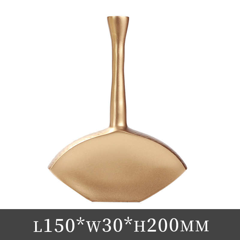 感创意长径花装饰品复古花瓶细口摆件北欧器客厅小众家居高级艺术