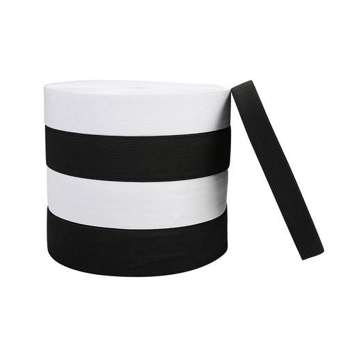 定制钩编松紧带平纹扁宽橡筋针织弹力帯勾边带服装辅料松紧带