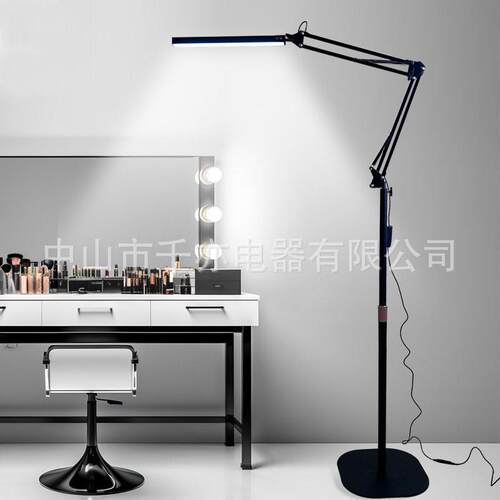 led长臂护眼钢琴灯 卧室客厅儿童房学习落地台灯具便携折叠阅读灯