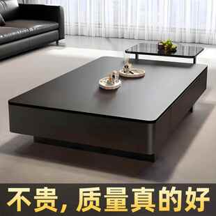 桦崟意式岩板茶几客厅家用小户型2025轻奢高级感茶几电视 柜 组合茶几 桌摆件饰品床笠拉车