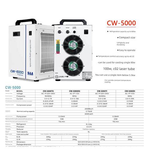 特域冷水机工业冷水机CW5200小型主轴降温激光工业循环激光冷水机