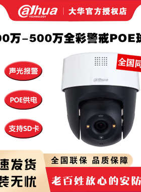 大华2寸300 500万全彩双光声光警戒POE网络球机DH-SD2300-ADP-PV