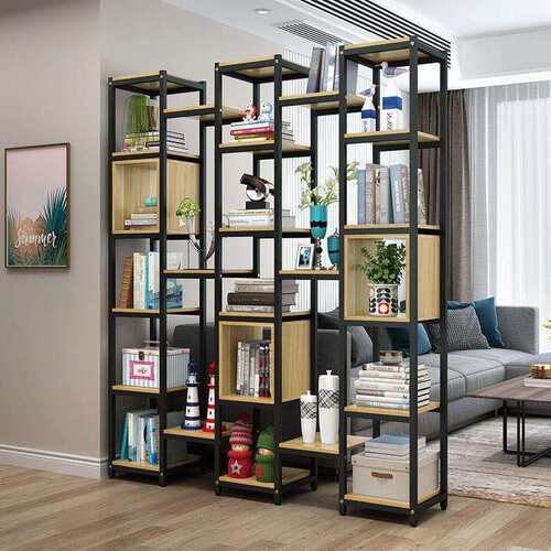 落地置物架客厅隔断简约创意书架阳台花架花盆架客厅博古架展示架