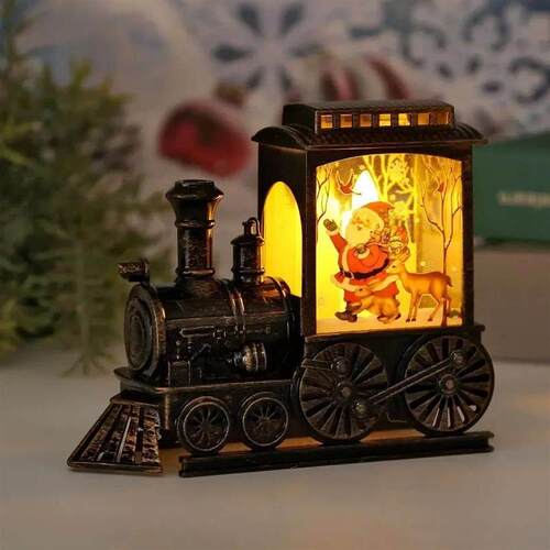LED Night Lights Vintage Portable Train Night Lamp Battery