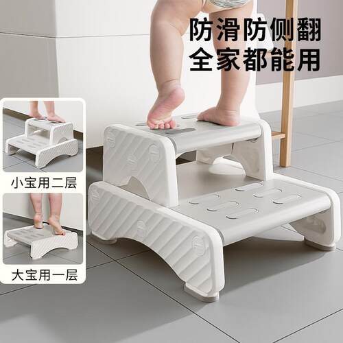 宝宝洗漱台踩脚凳儿童防滑洗手洗脸增高台阶凳化妆室脚踏凳垫脚梯