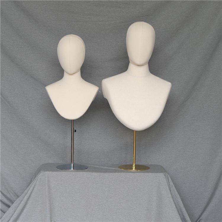 模特道具胸片模特架项炼饰品围巾展示架人台胸模特可小黑夹实木底