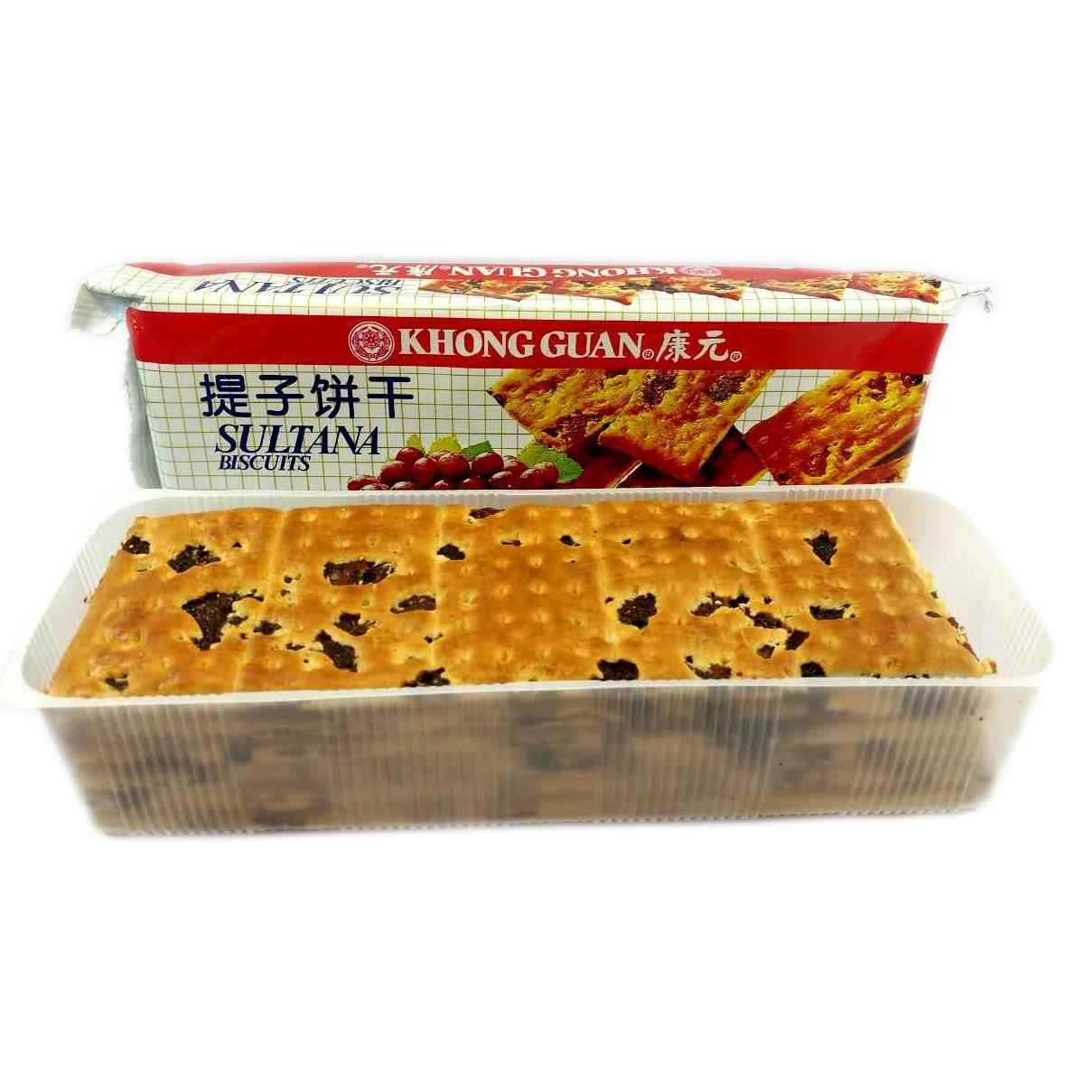 康元提子饼干3袋装怀旧童年朱古力饼干休闲零食200g袋装
