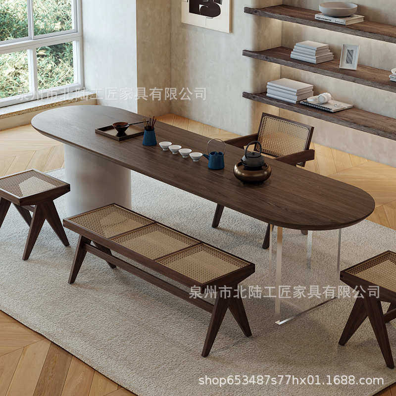 侘寂风茶桌椅组合办公室简约茶台原木大板新中式创意轻奢实木茶桌,住宅家具,家用茶台/茶桌,淘宝优惠券,粉丝福利购,淘宝优惠卷