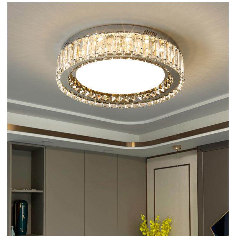 客灯简约时尚大led水默认项晶吸顶灯厅智能餐灯卧室灯房间灯厅厅