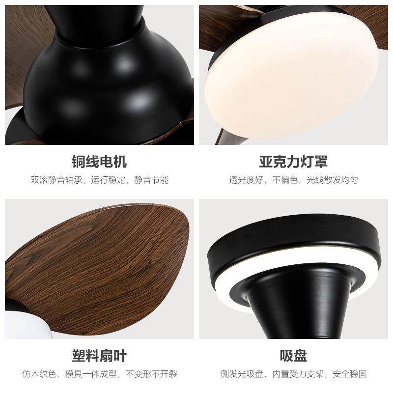 全光谱护眼吊扇灯 家用吸顶风扇灯卧室吊扇 儿童书房带灯一体吊扇