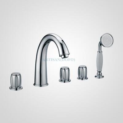 厂家05003全铜冷热分体式坐式缸边式浴缸龙头五件套浴缸龙头