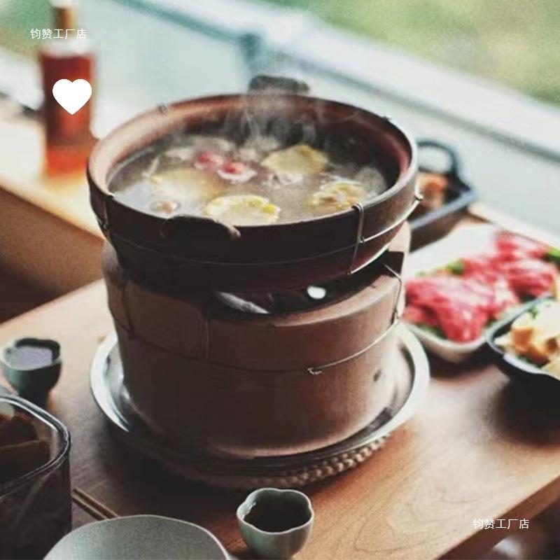 碳炉子港式木炭火锅煲打边炉红泥炉小炭炉老式陶土家用室内烧炭炉