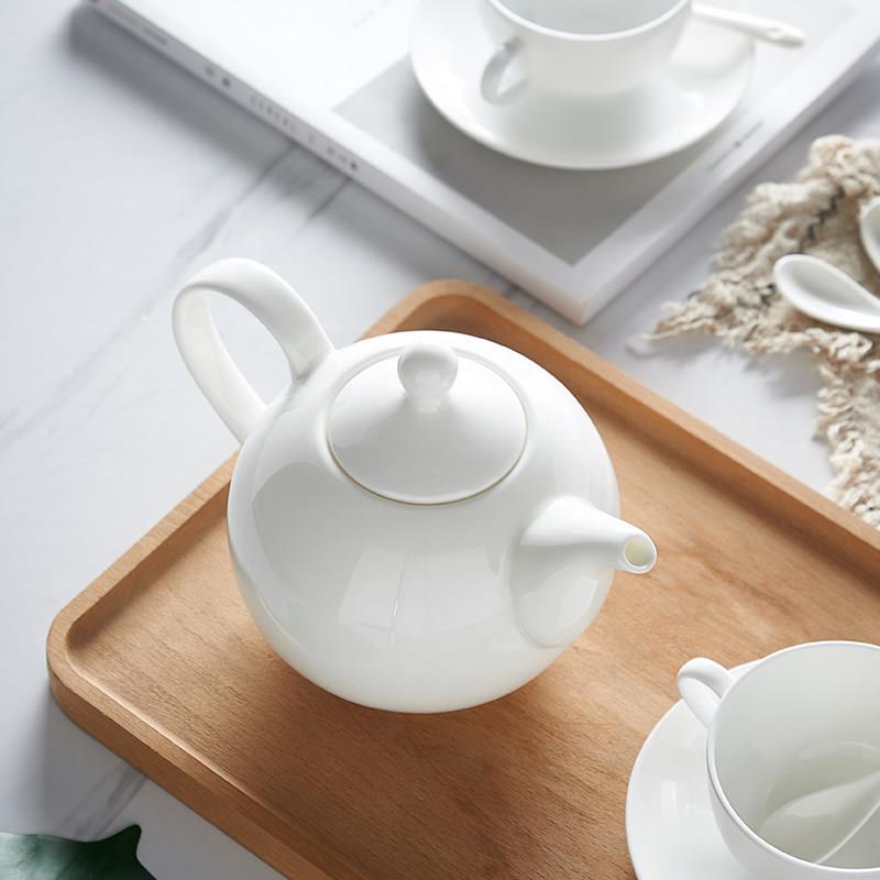 英式骨瓷咖啡壶手工色釉陶瓷茶壶 下午茶红茶冷水花茶壶潮州制
