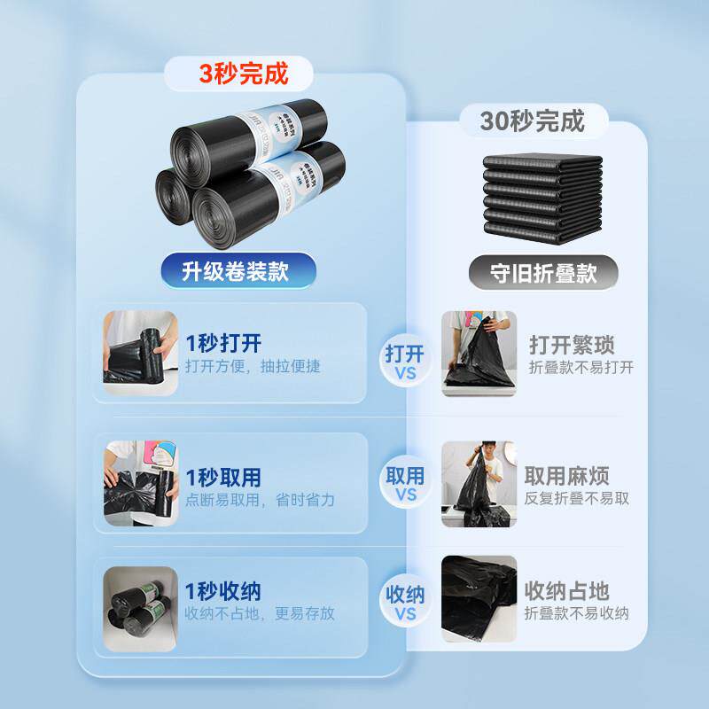 用HSLJ-180垃圾袋加厚大黑色房大号餐饮酒店环卫户外实惠厨装加清