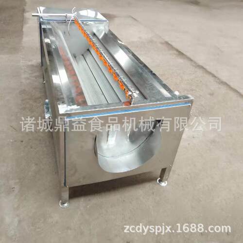 红薯气泡清洗机连续喷淋式地瓜清洗机马铃薯清洗去皮机U型辊