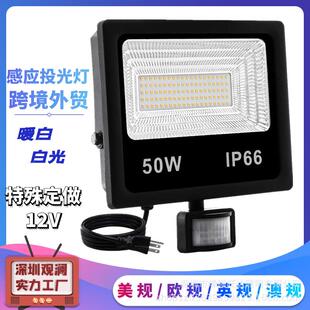 红外感应投光灯10w20w30w50w正白暖白投光灯