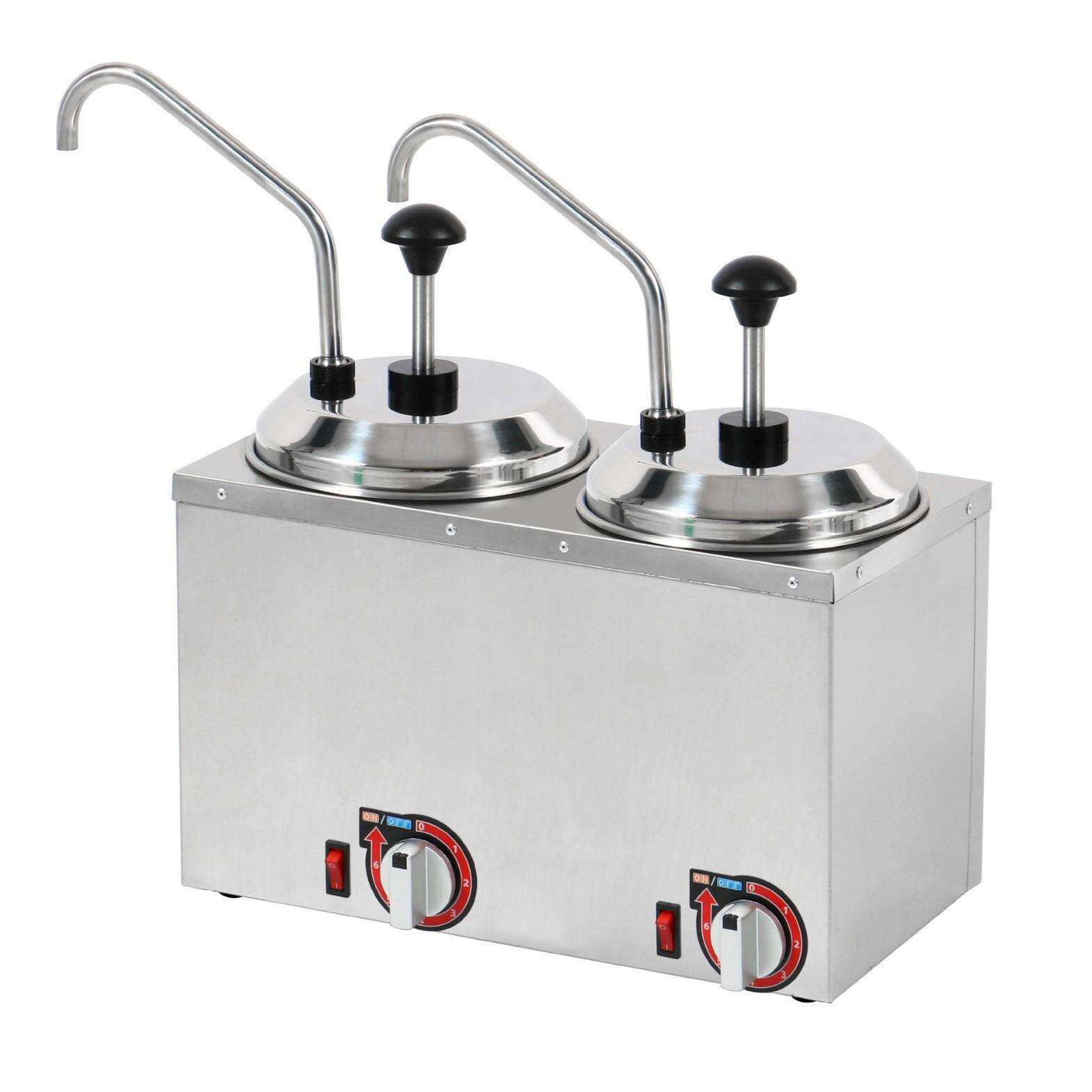 电热奶酪芝士机分配器方形不锈钢电热酱汁泵芝士保温加热分配