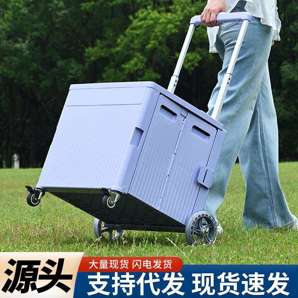 折叠购物小推车家用拉货拖车超市手拉车便携行李手推车买菜小拉车