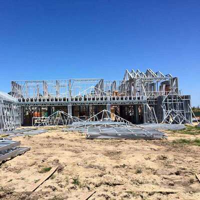 轻钢别墅预制房屋乡村别墅轻钢龙骨活动房二层农村自建房图纸