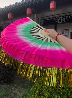 葵扇走舞蹈扇子儿童扇子舞蹈扇古风太极扇花旦古典国风比赛流苏