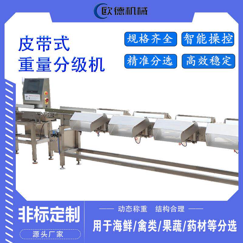 智能精准称重分选机皮带秤白条鸡分选机全鸡全鸭重量分级机