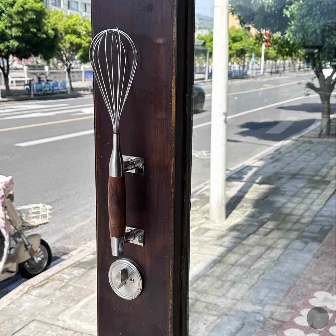 创意不锈钢打蛋器门把手实木拉手明装饭厅ktv包厢奶茶蛋糕店专用