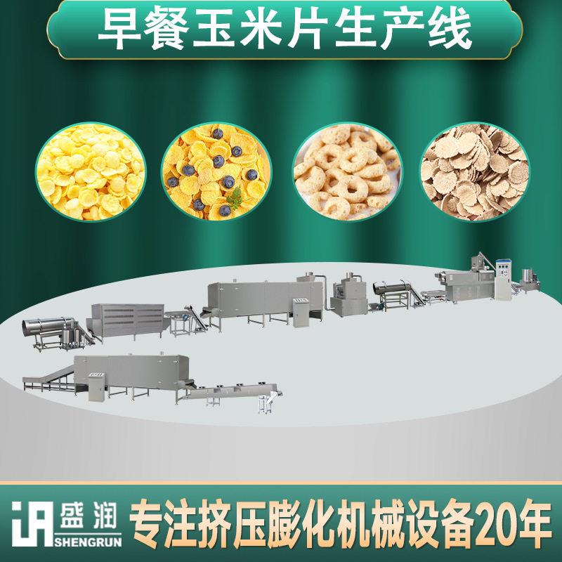 定制全套早餐玉米片生产线厂家制造全谷物燕麦片设备