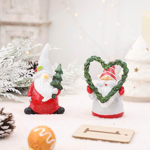 跨境新品圣诞节装饰品Gnomes花园精灵侏儒无脸圣诞老人树脂摆件