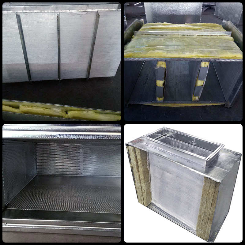 镀锌消音箱风机设备消声静压箱工业不锈钢管道消声器噪音消除设备
