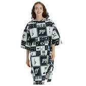 沙滩袍帽超细衣巾巾泳池花色连斗篷披肩定制浴缸纤维浴换洗