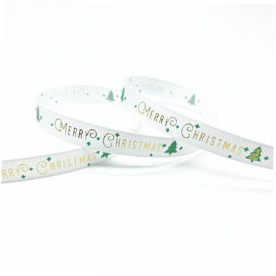 5 Yards 10mm Christmas Ribbon Printed Grosgrain Ribbons for1
