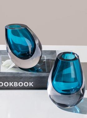 插花奢仿真花客厅感欧式小花花ins现代高级高档轻玻璃摆件器瓶