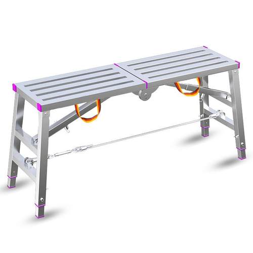 登越便携式折叠伸缩马凳单双支撑脚手架热镀锌折叠脚凳厂家直供