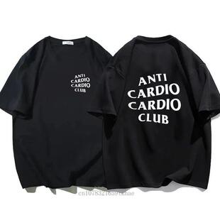 Gym Lett Size Club Cardio Plus Anti Life Men Shirt Clothes