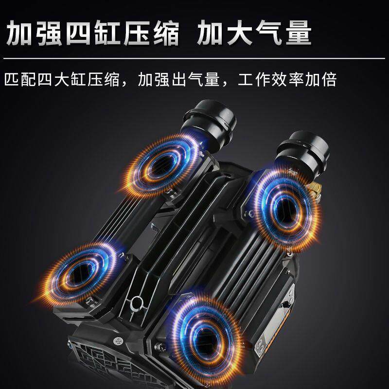 铁成气携四缸空压机便小无油静默认项型音泵木工喷漆高压220v空气