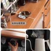 餐边柜一体约靠墙高厅柜A02储物板柜简现代日式 茶水柜洞洞客酒柜