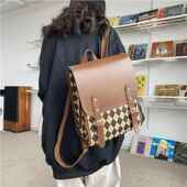 日系学院新风菱格书包女224款 大容0量 小见描述众学生双背肩包韩版