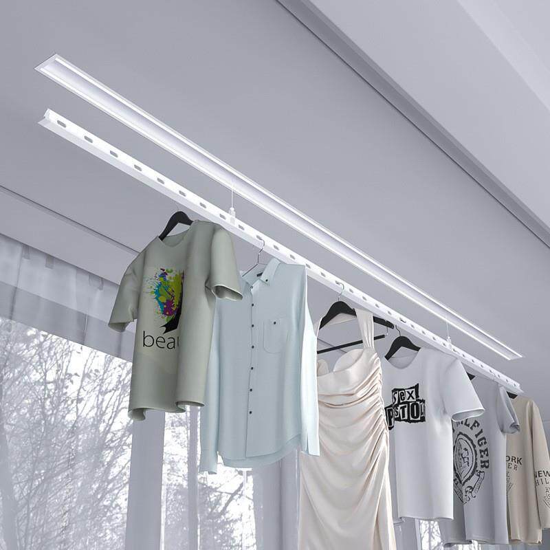 佛山一线天隐形电动晾衣架阳台自动吊顶内嵌入式隐藏晾衣机升降式